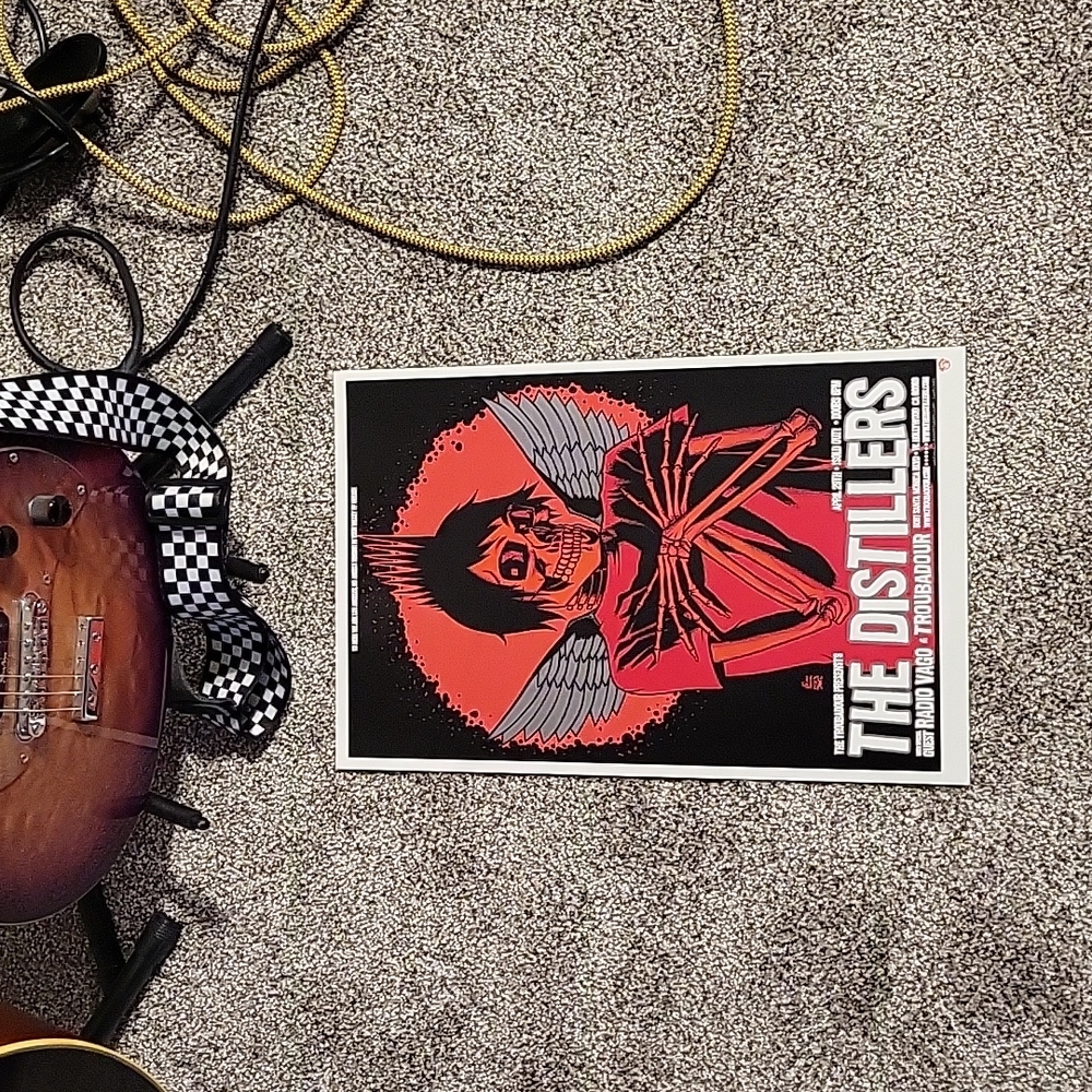 2003 The Distillers with supporting artist Radio Vago. Brian Ewing art.